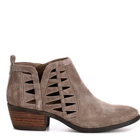 MICHAEL SHANNON Piper Suede Cut-out booties - Picture 1 of 7